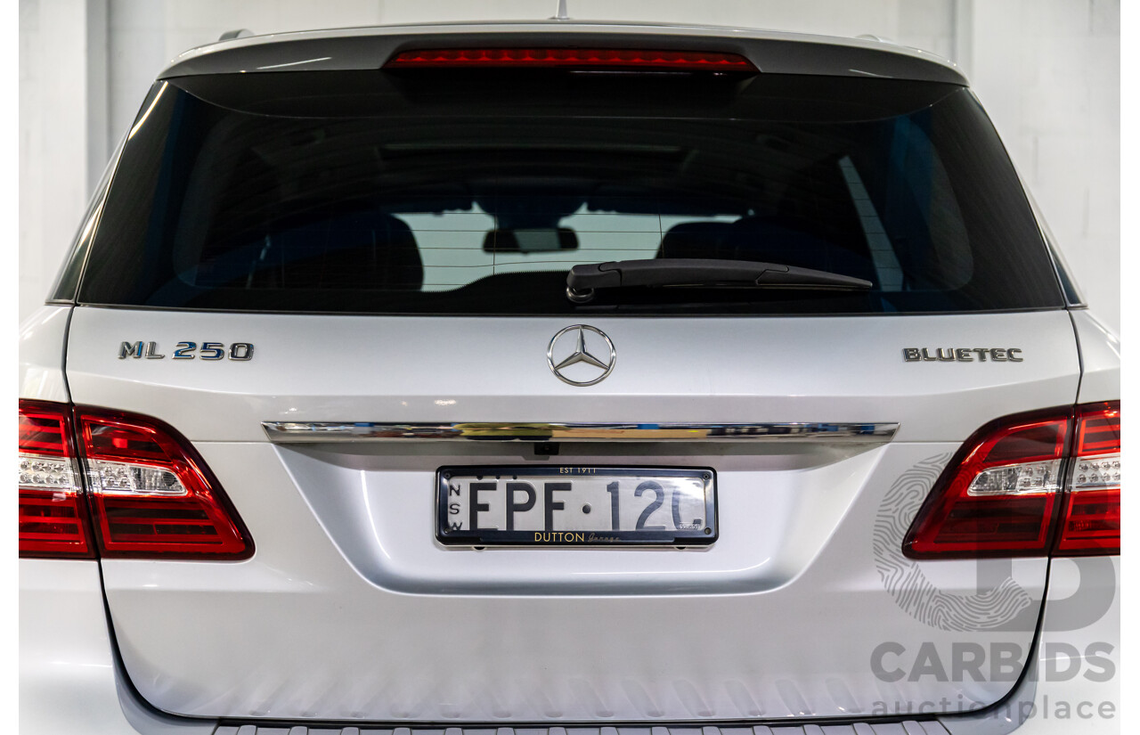 3/2013 Mercedes-Benz ML250 CDI Bluetec (4x4) 166 4d Wagon Iridium Silver Metallic Turbo Diesel 2.1L