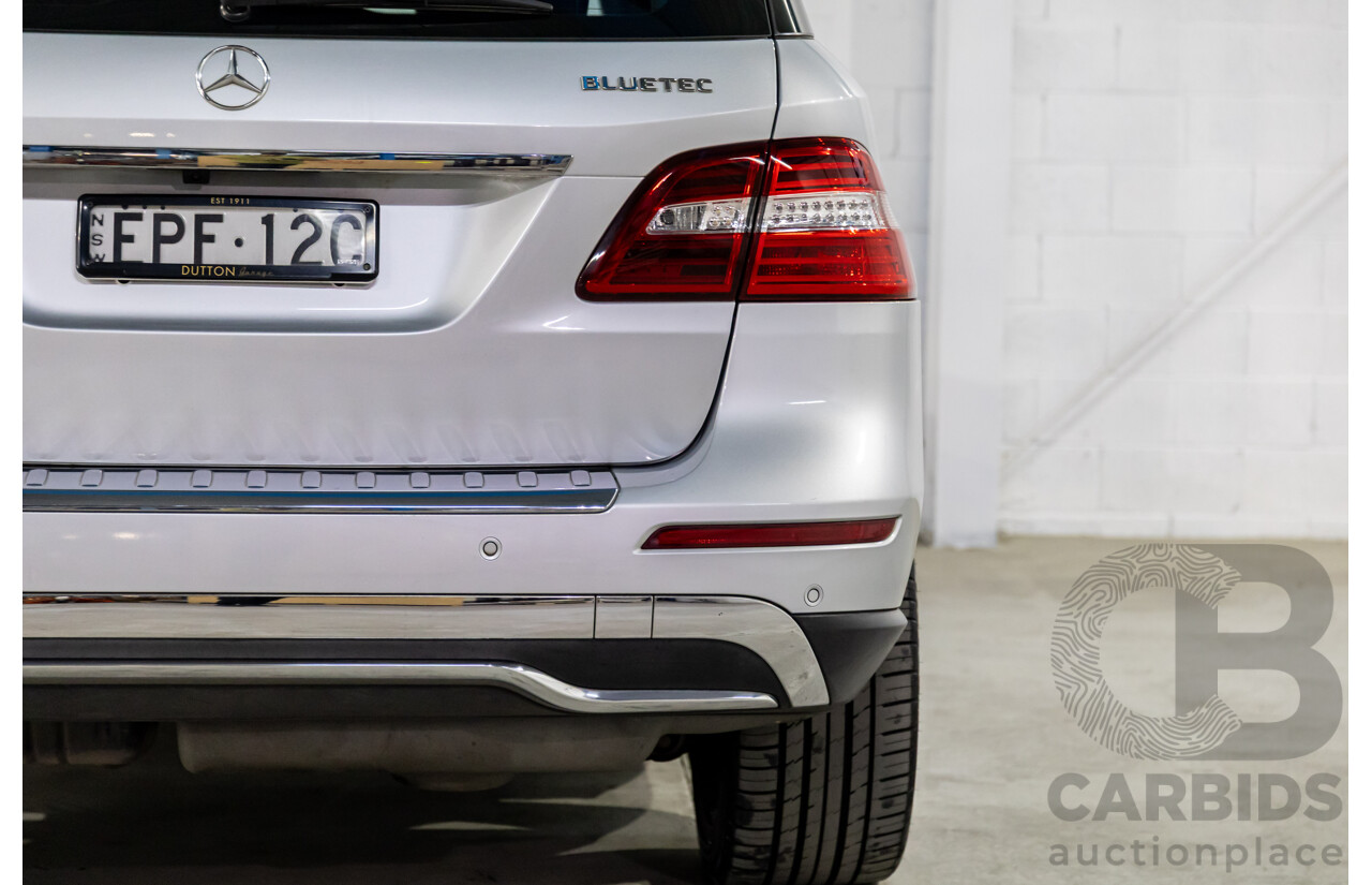 3/2013 Mercedes-Benz ML250 CDI Bluetec (4x4) 166 4d Wagon Iridium Silver Metallic Turbo Diesel 2.1L