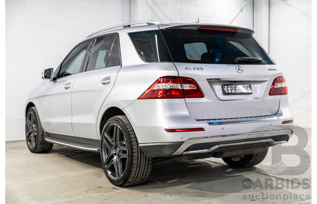 3/2013 Mercedes-Benz ML250 CDI Bluetec (4x4) 166 4d Wagon Iridium Silver Metallic Turbo Diesel 2.1L
