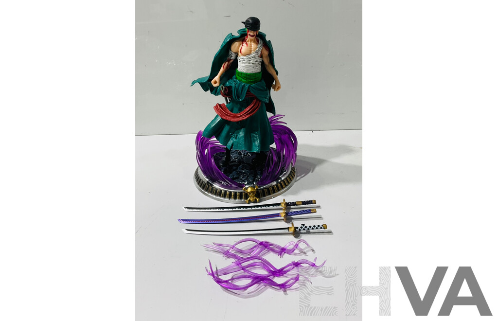 Pair of 21cm Roronoa Zoro Pvc Figures Including 17cm Figures in Original Packaging (2)