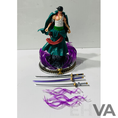 Pair of 21cm Roronoa Zoro Pvc Figures Including 17cm Figures in Original Packaging (2)