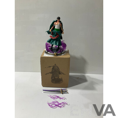 Pair of 21cm Roronoa Zoro Pvc Figures Including 17cm Figures in Original Packaging (2)