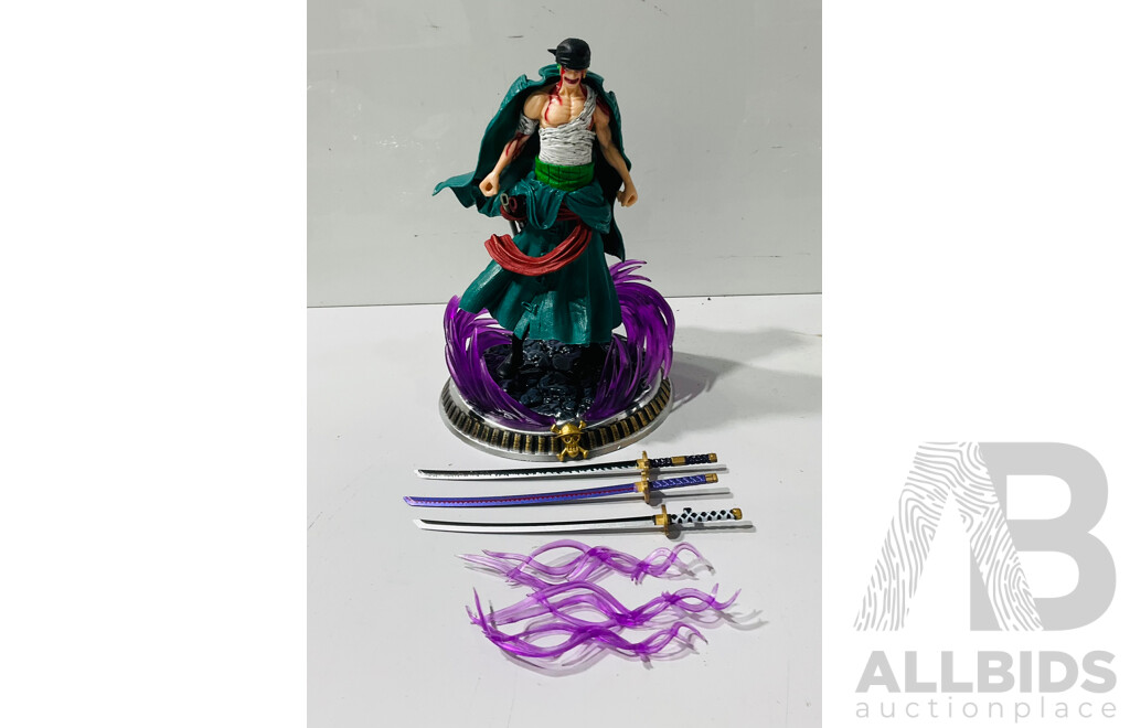 Pair of 21cm Roronoa Zoro Pvc Figures Including 17cm Figures in Original Packaging (2)