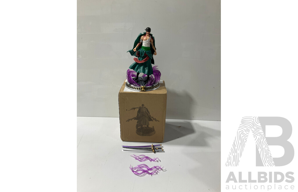 Pair of 21cm Roronoa Zoro Pvc Figures Including 17cm Figures in Original Packaging (2)