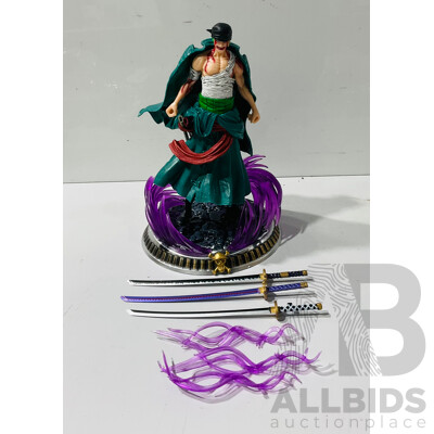 Pair of 21cm Roronoa Zoro Pvc Figures Including 17cm Figures in Original Packaging (2)