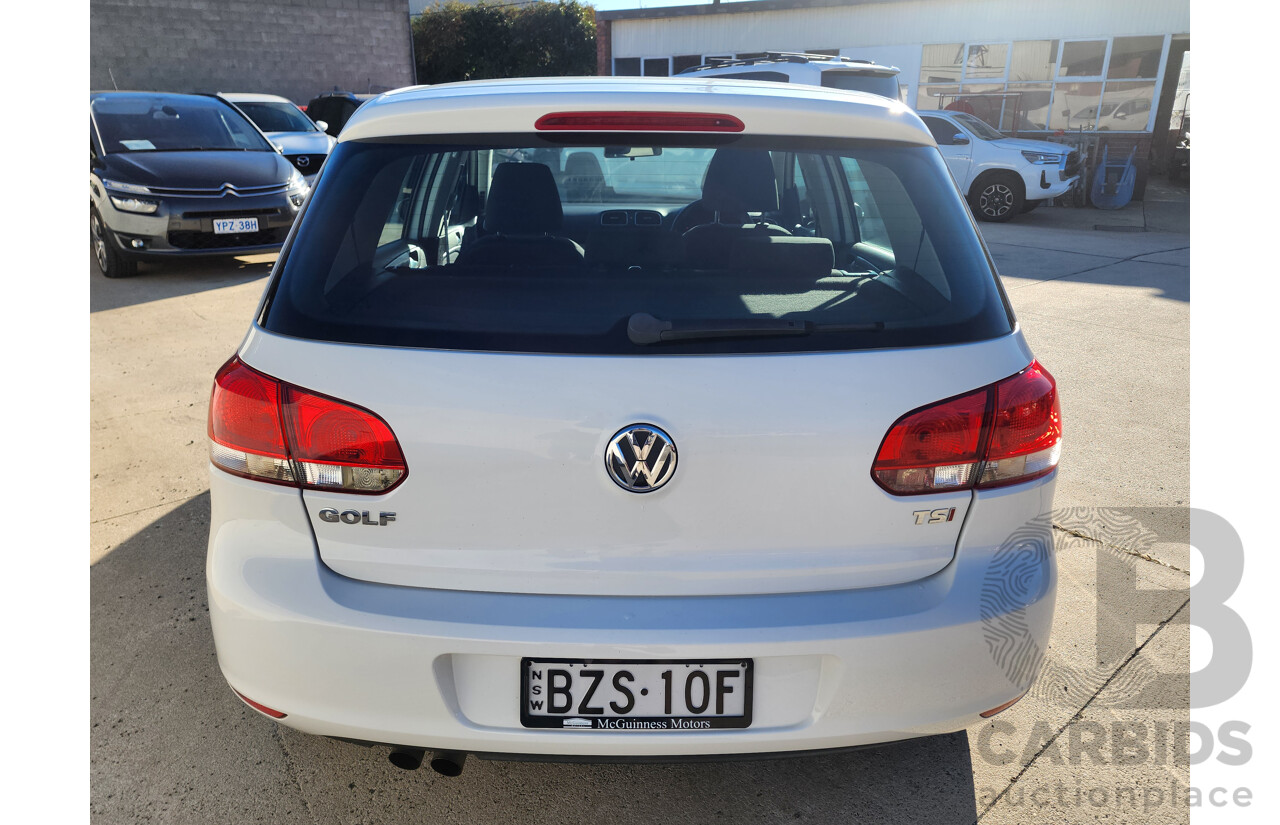 8/2011 Volkswagen Golf 90 TSI Trendline 1K MY12 5d Hatchback White 1.4L