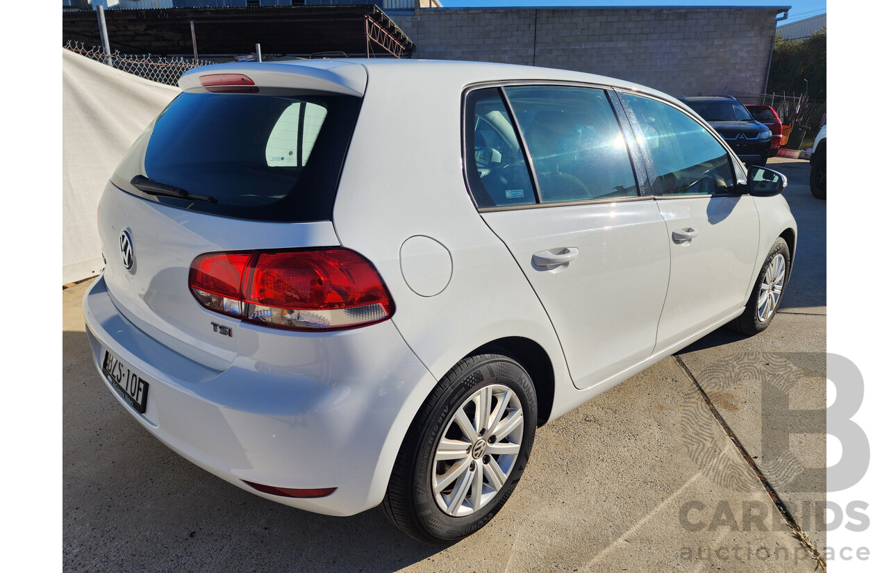 8/2011 Volkswagen Golf 90 TSI Trendline 1K MY12 5d Hatchback White 1.4L