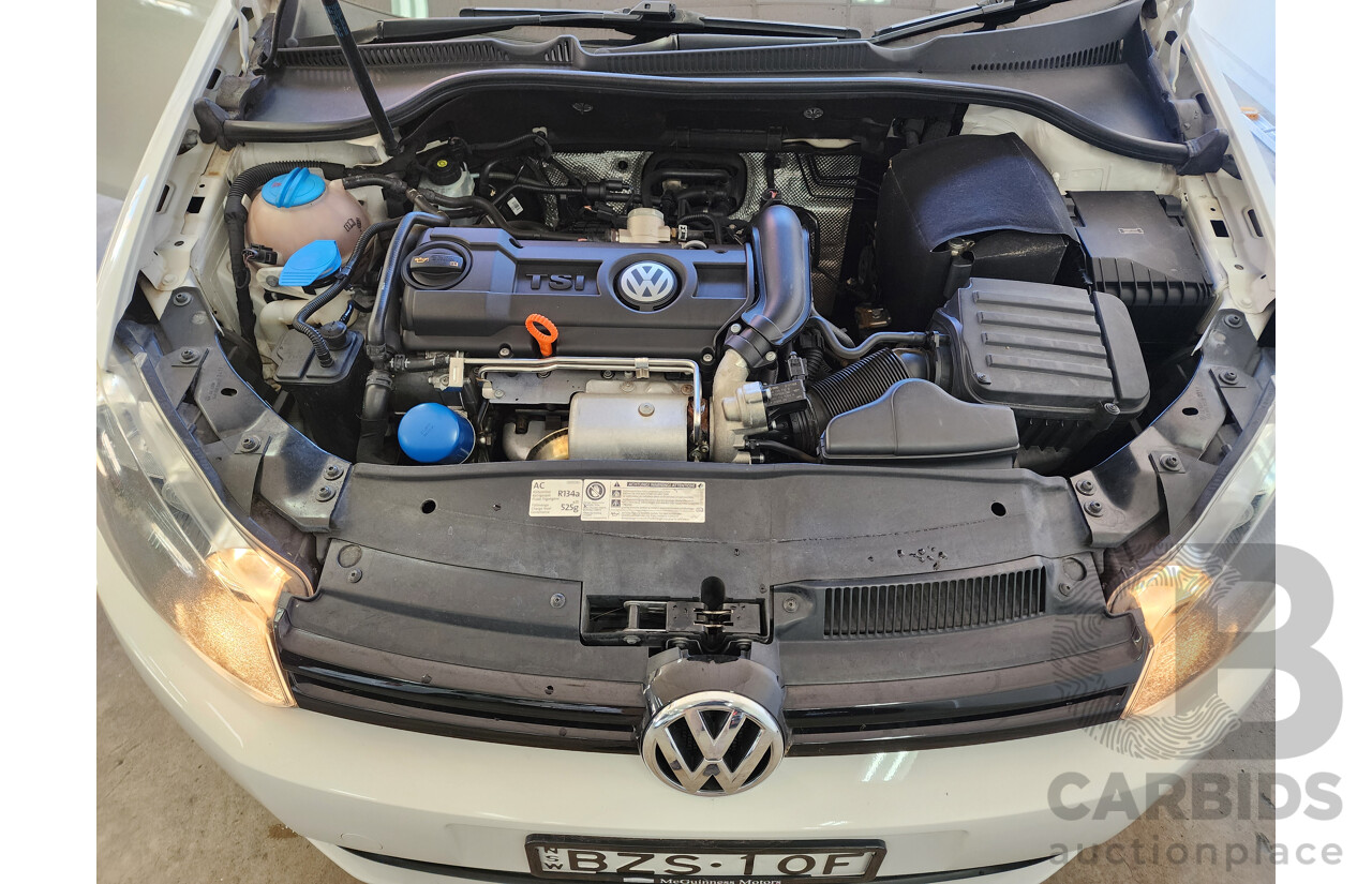 8/2011 Volkswagen Golf 90 TSI Trendline 1K MY12 5d Hatchback White 1.4L