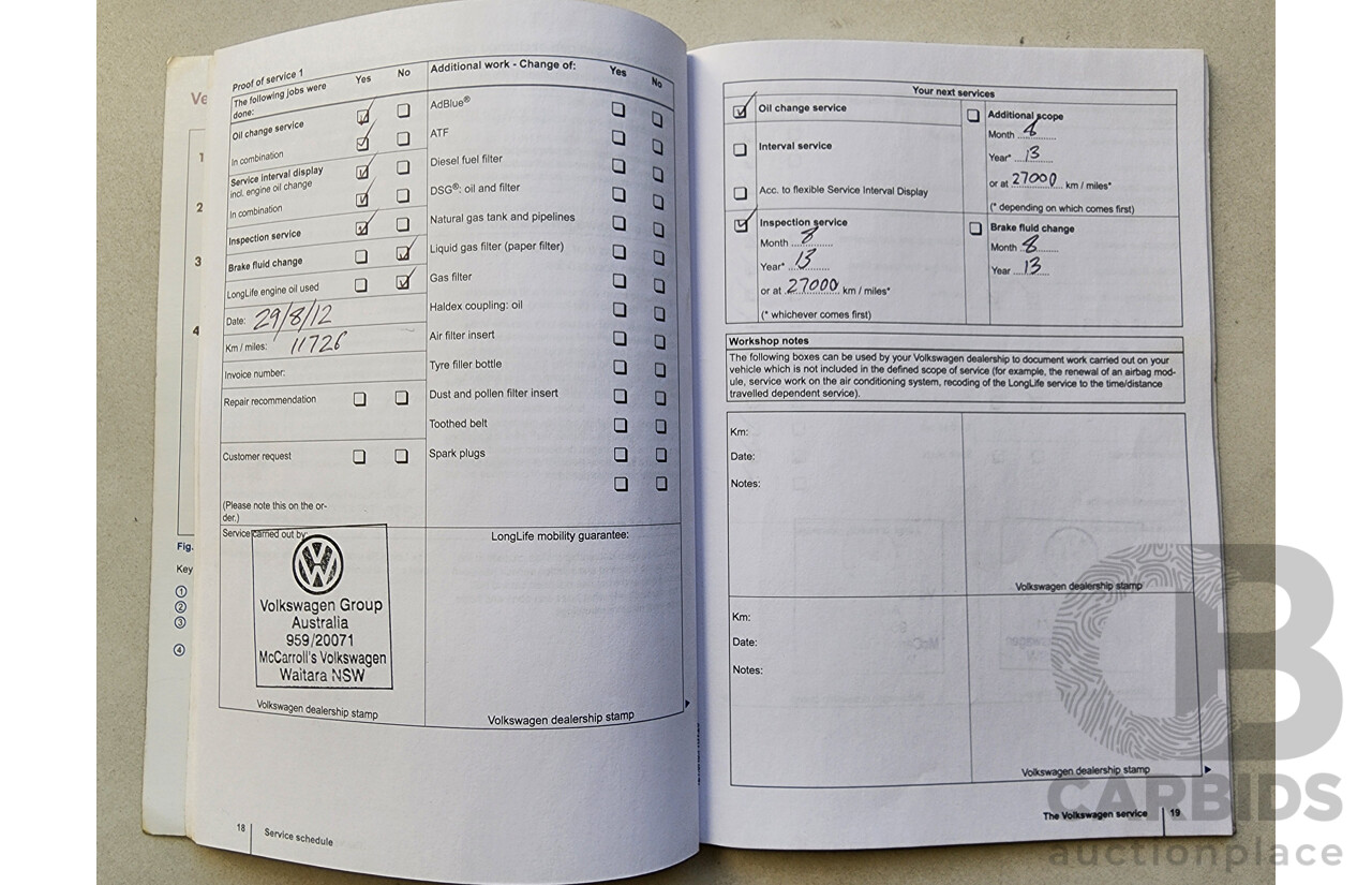 8/2011 Volkswagen Golf 90 TSI Trendline 1K MY12 5d Hatchback White 1.4L