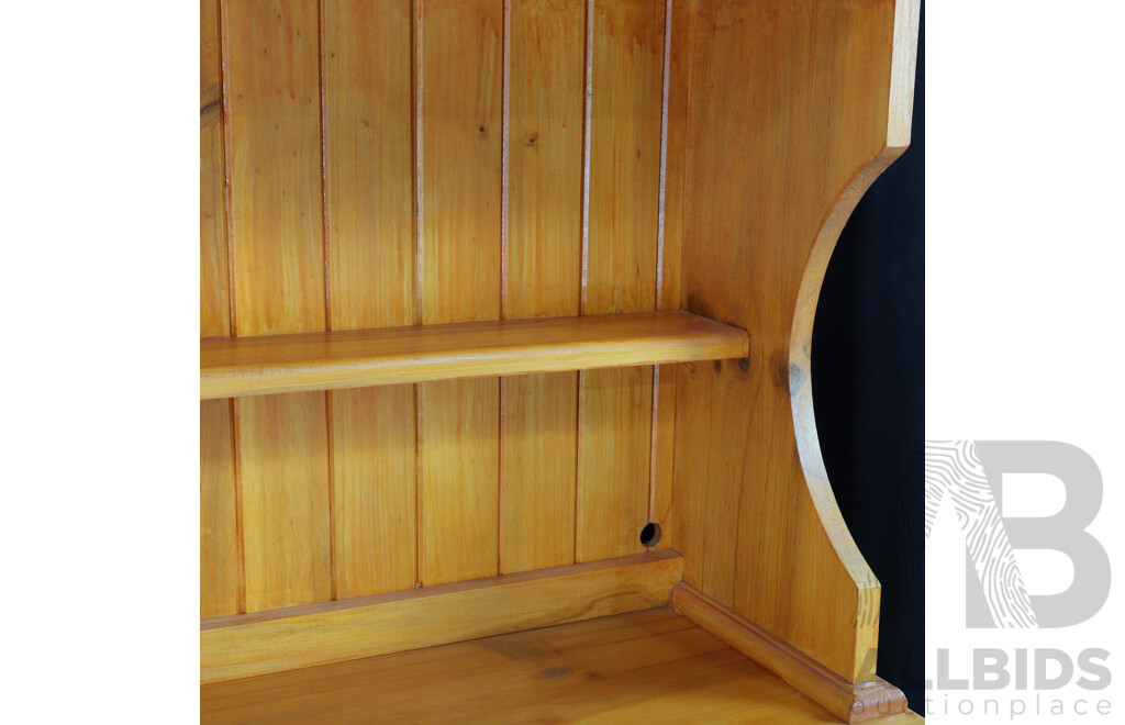 Modern Pine Buffet with Hutch