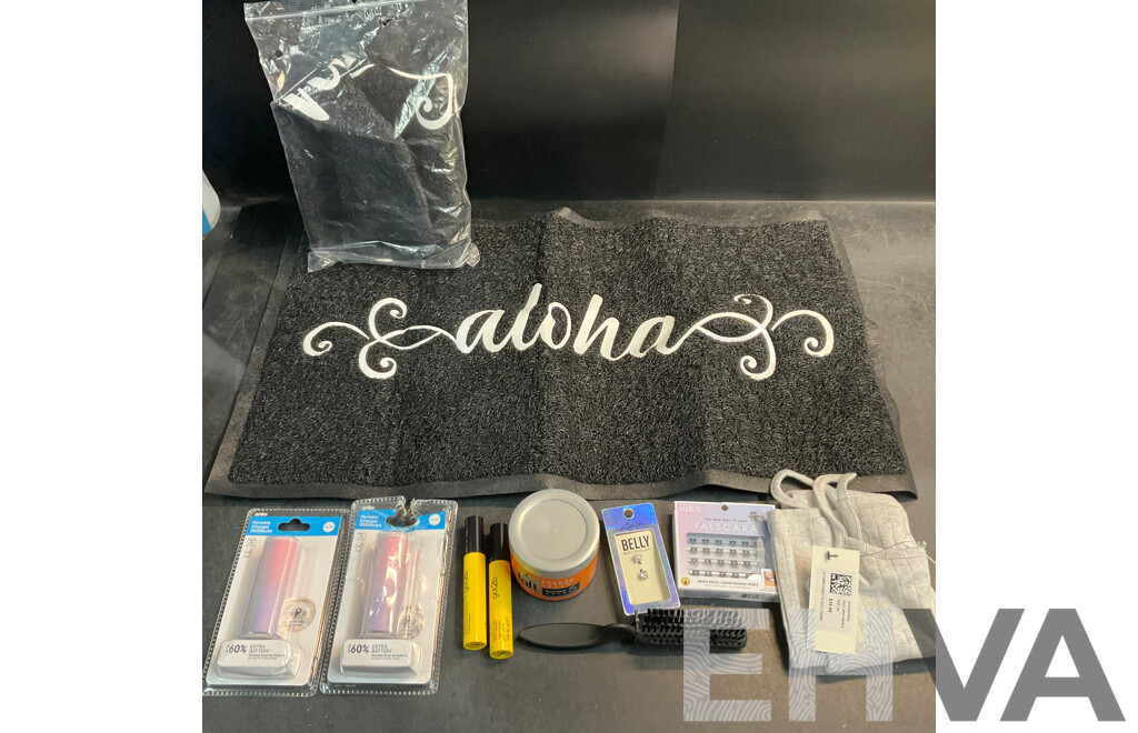 Aloha Door Mat & Assorted Household Items - Lot of 11