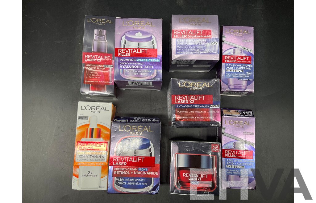 LOREAL Paris Creams and Serums - Lot of 9