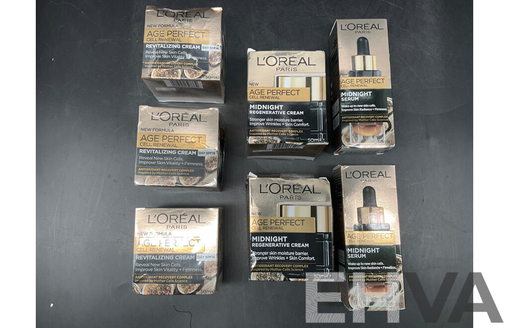LOREAL Paris Age Perfect Creams and Serums - Lot of 7