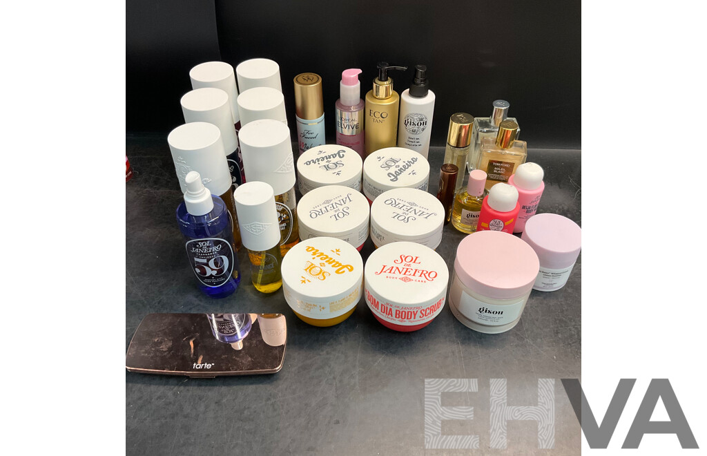 Assorted Used Cosmetics & Body Care Including TOM FORD, YSL, SOL