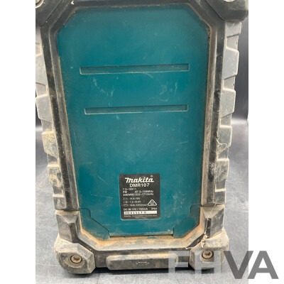 MAKITA (DMR107) JobSite Radio - Skin Only and SAXON 450g Hatchet (x2) - Lot of 3