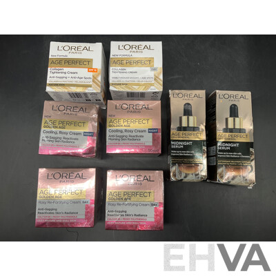 LOREAL Paris Age Perfect Creams and Serums - Lot of 8
