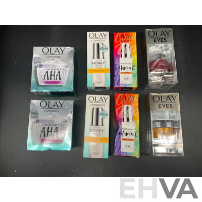 OLAY Luminous Creams and Serums - Lot of 8