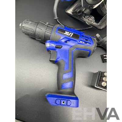XU1 Corded Circular Saw (XCS-1200), XU1 Blue 18V Cordless Drill Driver (XHD-180)Number Punch Stamp Set (6mm 1/4) - Lot of 3