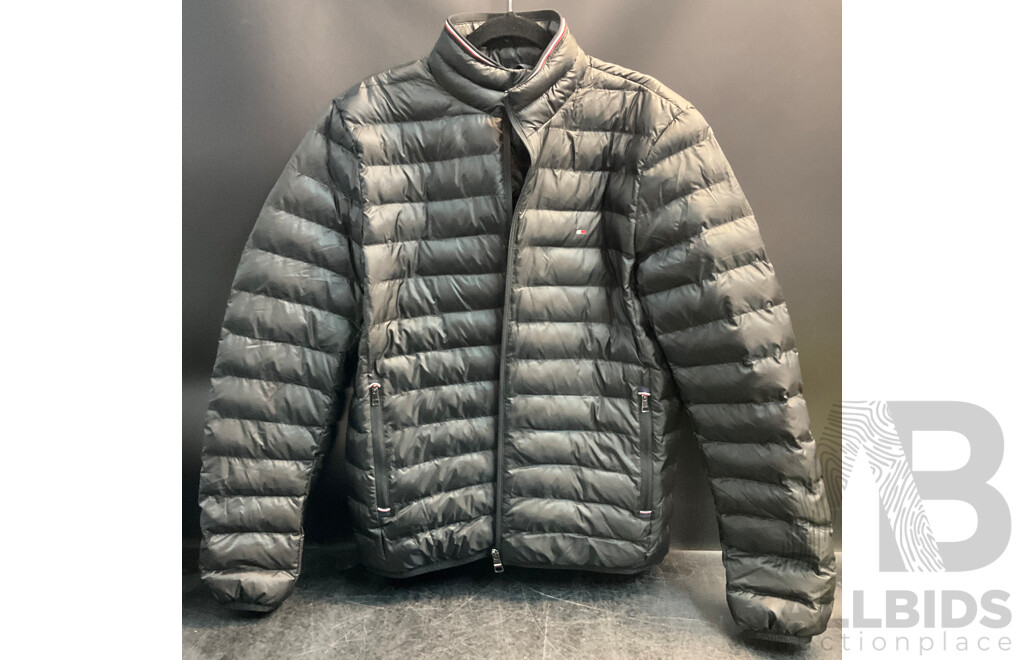 TOMMY HILFIGER Core Packable Recycled Jacket - Black - Size S - RRP $349