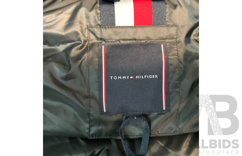 TOMMY HILFIGER Core Packable Recycled Vest - Black - Size L -  RRP $299