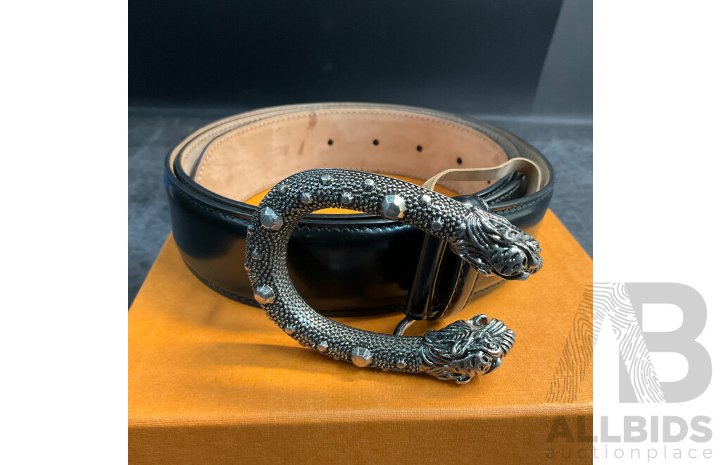 Leather Belt Size 105 Branded GUCCI with Louis Vuitton Box