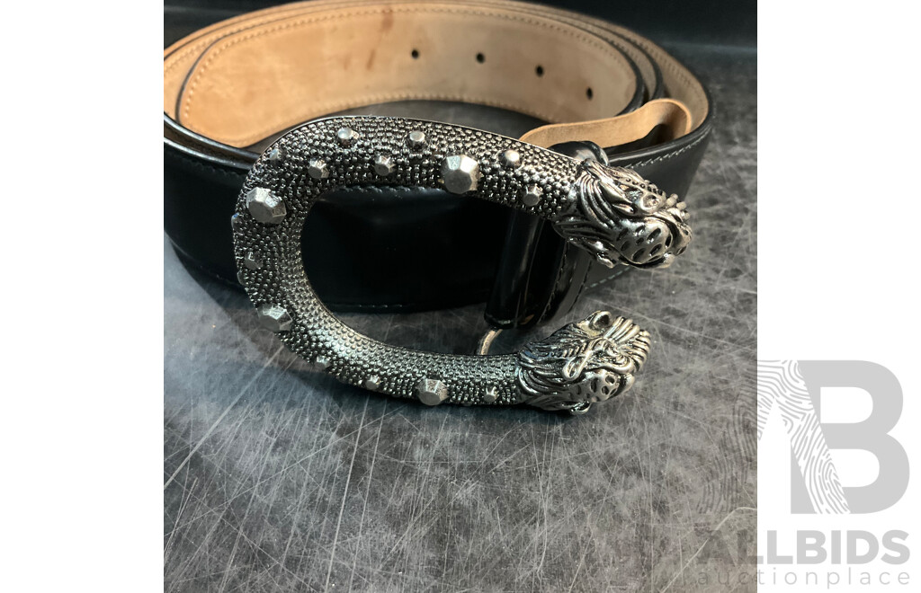 Leather Belt Size 105 Branded GUCCI with Louis Vuitton Box