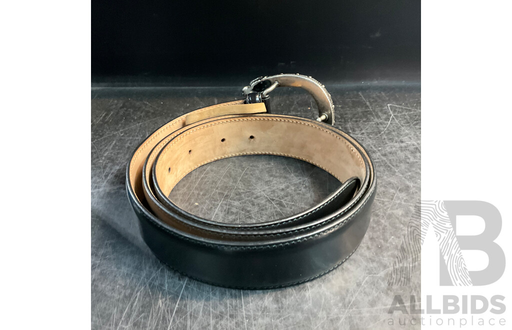 Leather Belt Size 105 Branded GUCCI with Louis Vuitton Box