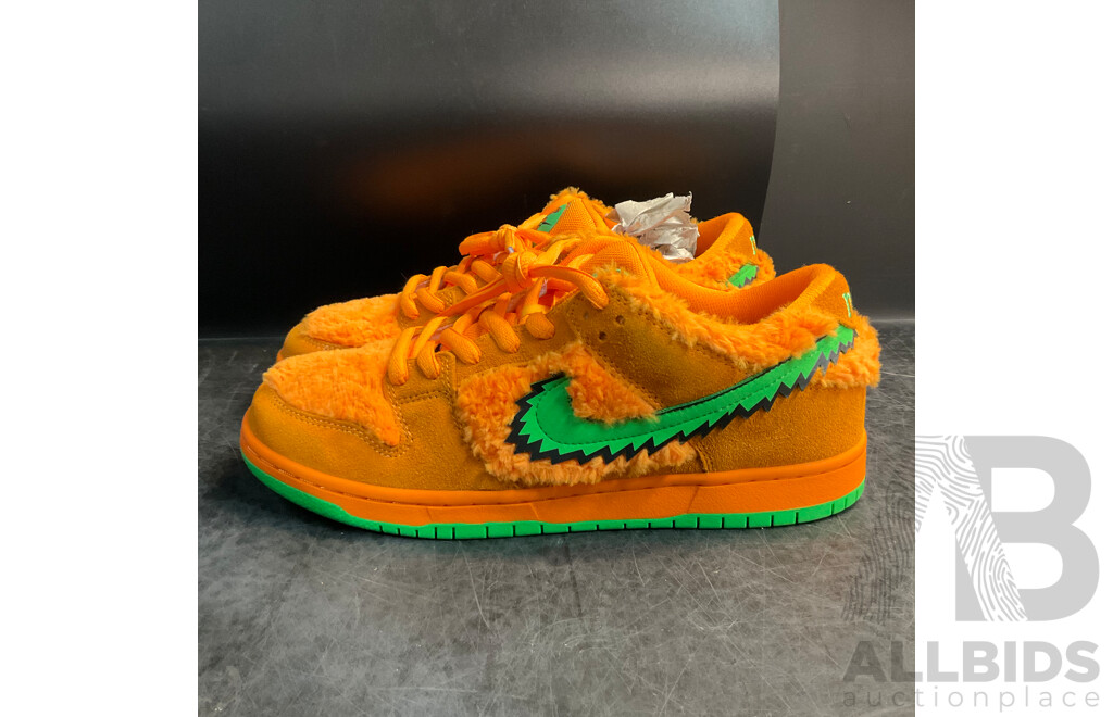 NIKE X Grateful Dead SB Dunk Low Orange Bear Sneakers - Size US 11