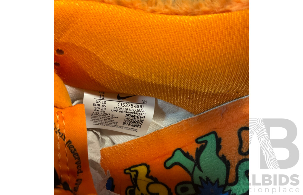 NIKE X Grateful Dead SB Dunk Low Orange Bear Sneakers - Size US 11