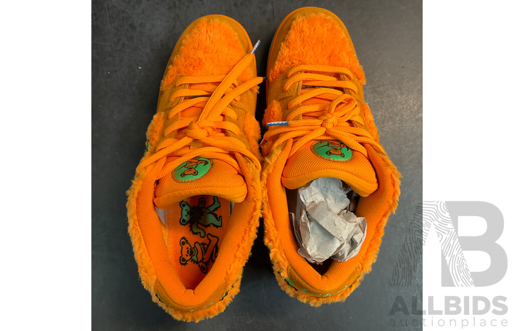 NIKE X Grateful Dead SB Dunk Low Orange Bear Sneakers - Size US 11