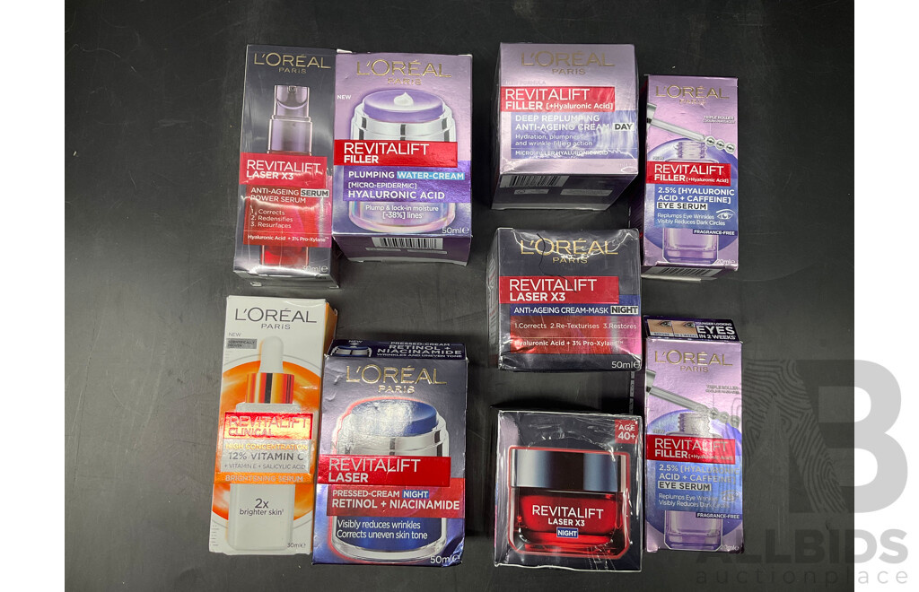 LOREAL Paris Creams and Serums - Lot of 9