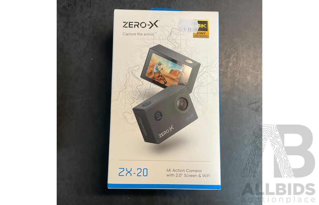 ZERO-X ZX-20 Action Camera - Lot of 2