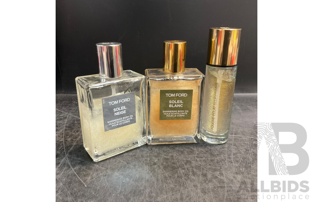 Assorted Used Cosmetics & Body Care Including TOM FORD, YSL, SOL