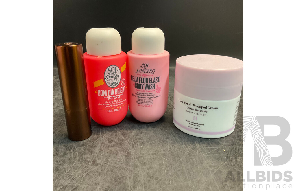 Assorted Used Cosmetics & Body Care Including TOM FORD, YSL, SOL