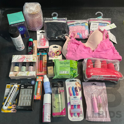 Assorted of Beauty Items & Crop Top & Underwear Size 12