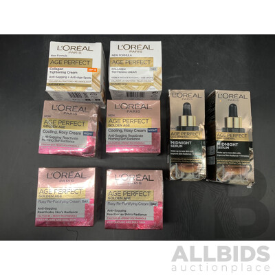 LOREAL Paris Age Perfect Creams and Serums - Lot of 8