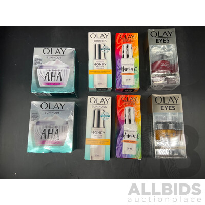 OLAY Luminous Creams and Serums - Lot of 8