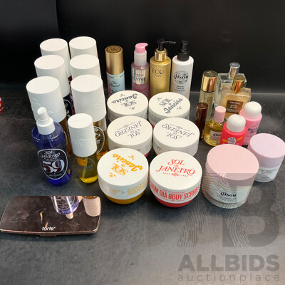 Assorted Used Cosmetics & Body Care Including TOM FORD, YSL, SOL