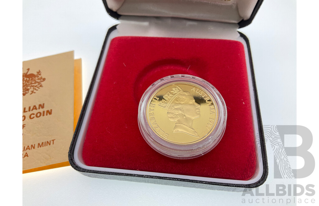 Australian RAM 1987 Gold Two Hundred Dollar Proof Coin, Arthur phillip .916