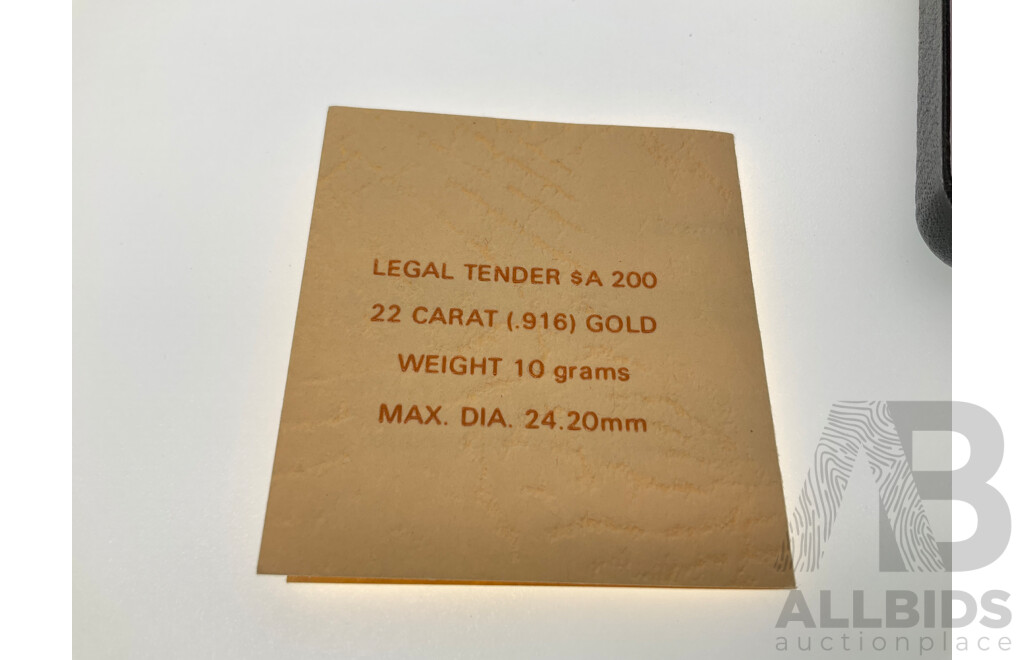 Australian RAM 1987 Gold Two Hundred Dollar Proof Coin, Arthur phillip .916