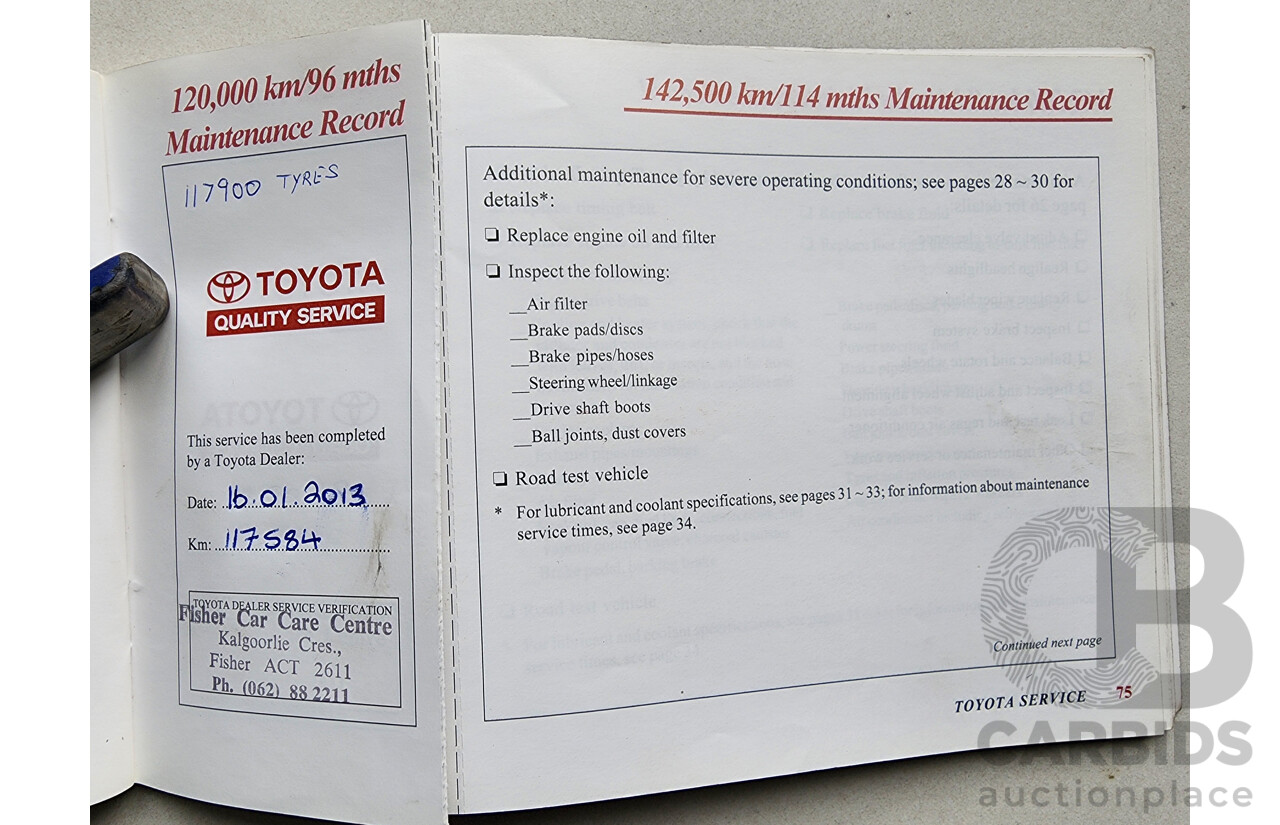 8/2003 Toyota Avalon Advantage MCX10R MKII 4d Sedan White 3.0L