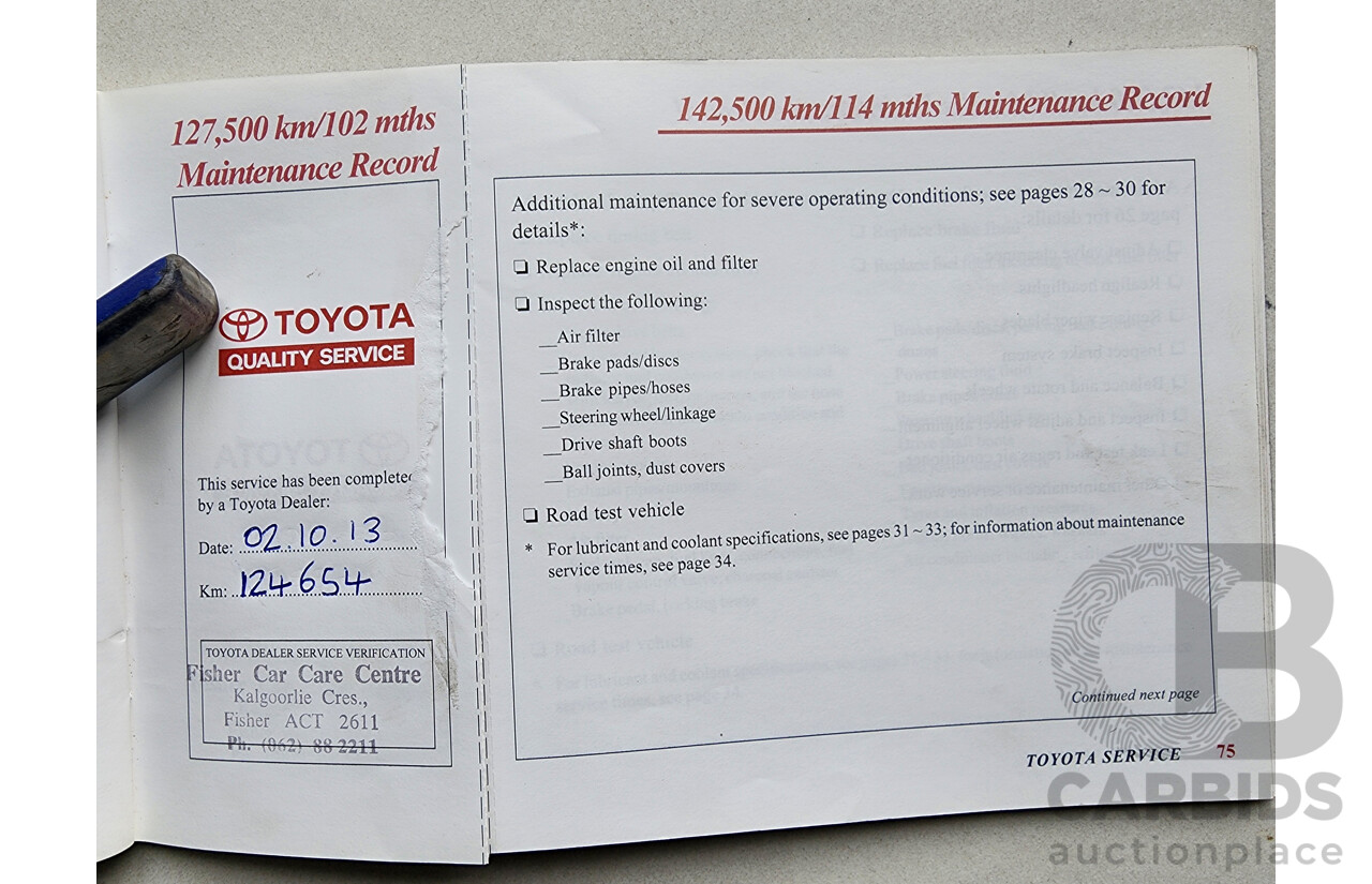 8/2003 Toyota Avalon Advantage MCX10R MKII 4d Sedan White 3.0L