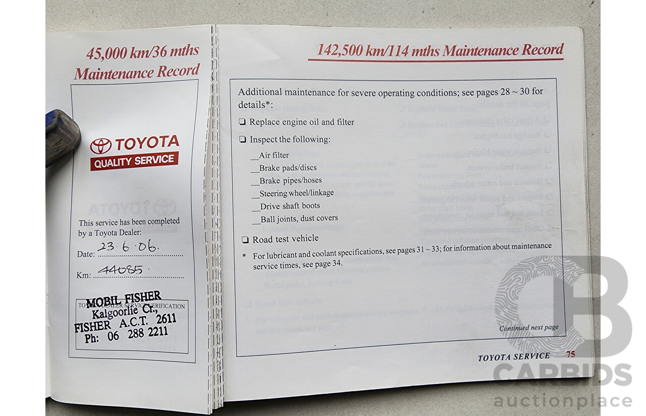 8/2003 Toyota Avalon Advantage MCX10R MKII 4d Sedan White 3.0L