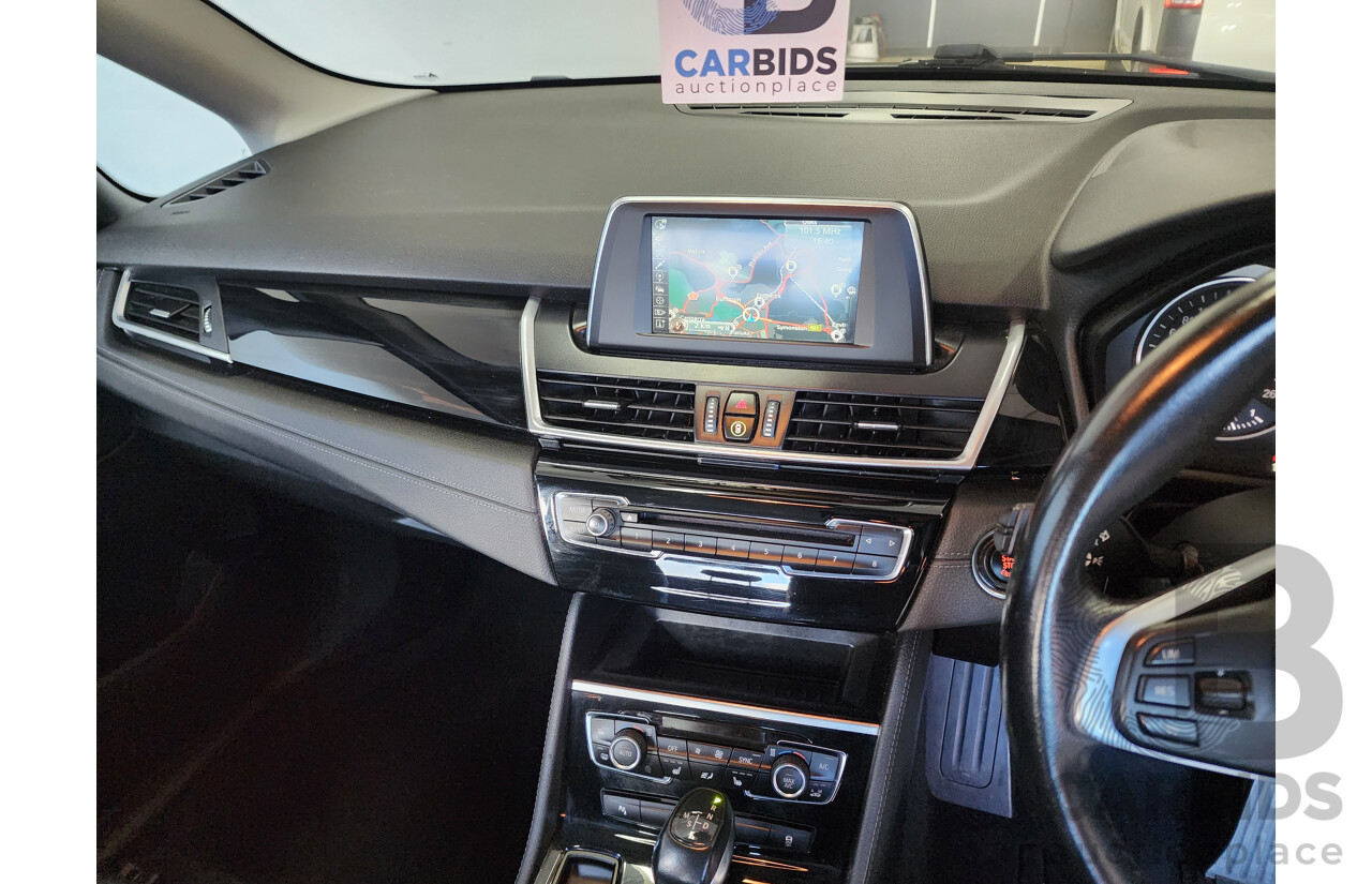 07/2016 BMW 218i Active Tourer Sports Line F45 4D Wagon Black Turbo 1.5L