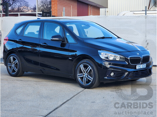 07/2016 BMW 218i Active Tourer Sports Line F45 4D Wagon Black Turbo 1.5L