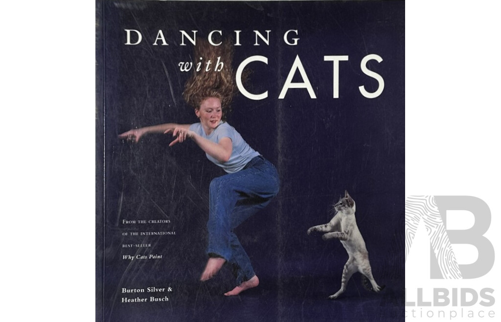 Burton Silver & Heather Busch (20th Century, New Zealanders), 'Why Cats Paint' - Unused Address Book & 1997 Calendar, Alongside Book 'Dancing with Cats' - 24.5 x 24.5 cm (book) (3)
