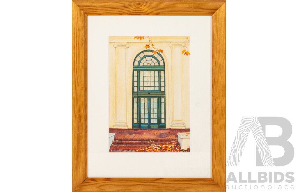 Jan Ward, (20th Century, Australian), Albert Hall, Lovely Original Watercolour, 37 x 30 cm (frame)