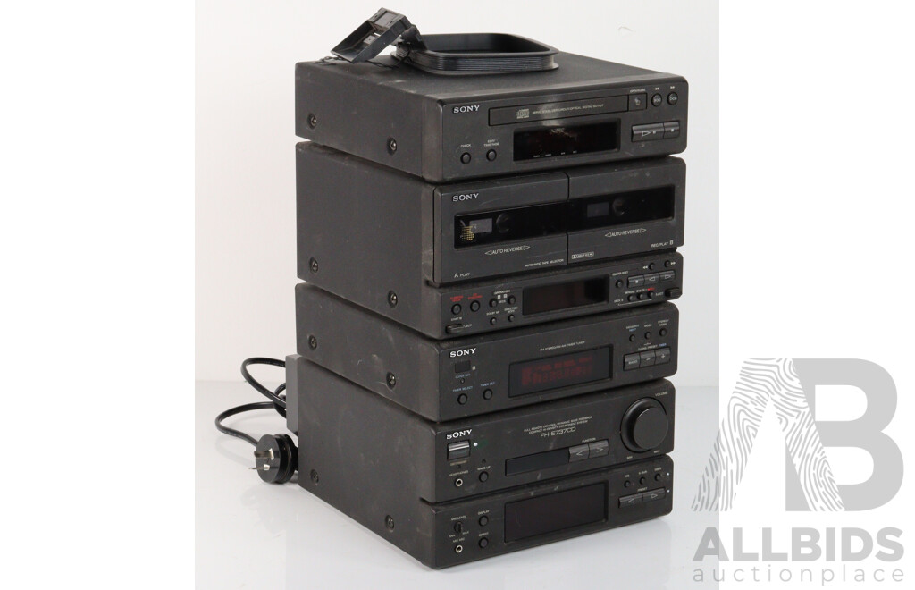 Sony Compact High Density Component System FH E737CD with Pair Speakers. Model SSh26000, and Remote Control