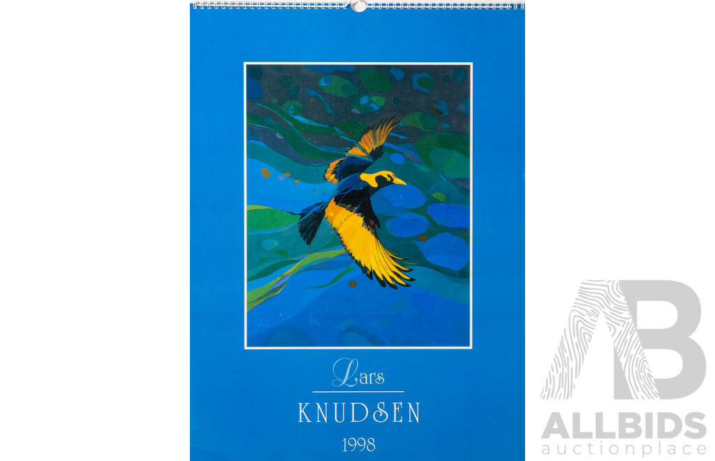 Lovely Job Lot of Bird Art - Trio of Unused Calendars Including One Featuring John Gould Images, Peter Longhurst Gang Gang Print & W Stephinson Photograph, 52 x 42 cm (largest calendar) (6)