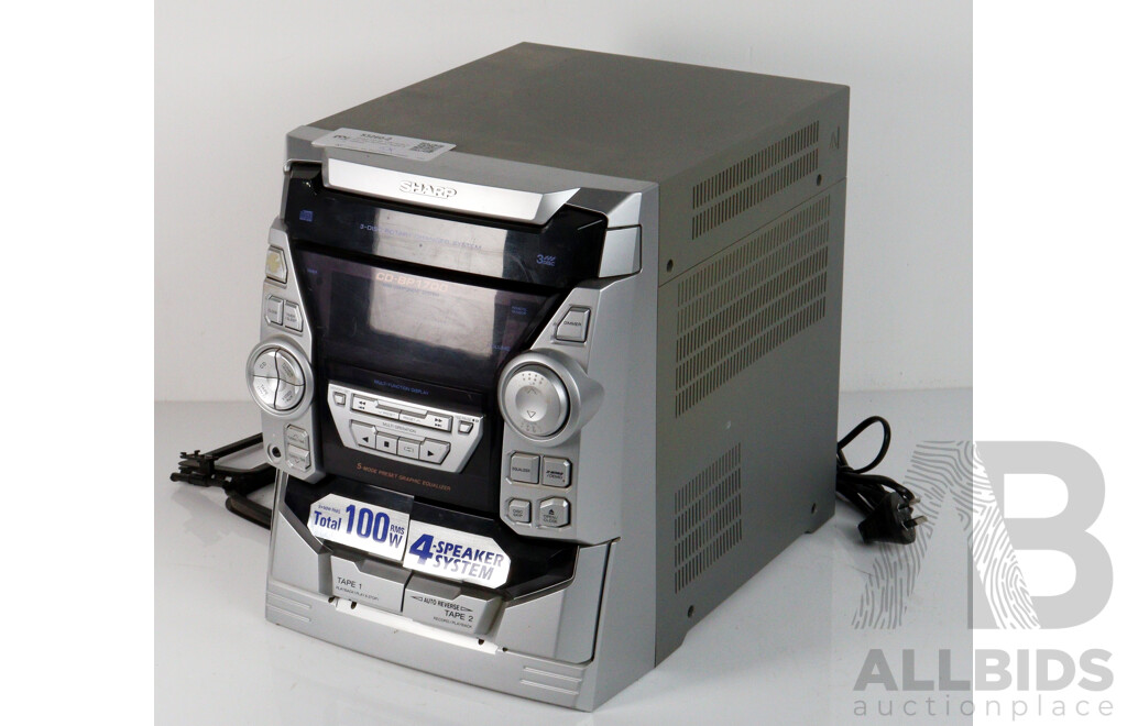 Sharpe CD BP 1700 Syste,m with Four Surround Sound Speakers